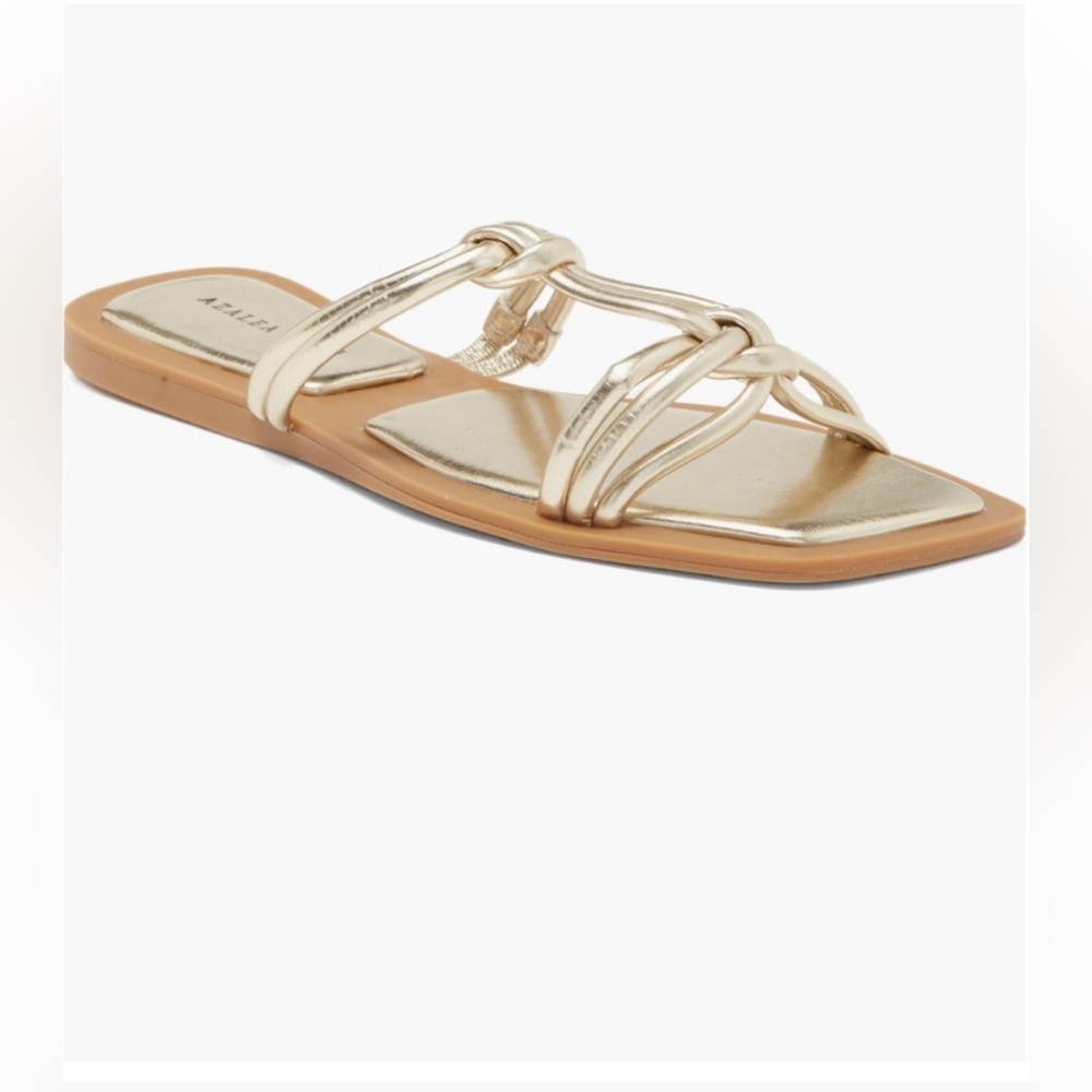 NWT AZALEA WANG Stetson Gold Sandal NEW